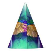 Schöner Farbparrot Papier Party Hut Partyhütchen (Rückseite)