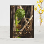 Schöner Farn überwinden die Glückwünsche des Winte Karte (Gelbe Blume)