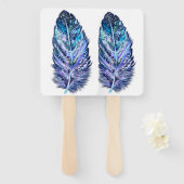 Schöner Feather Hand Fan Fächer (Vorne und Hinten)