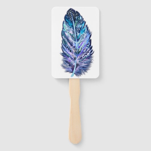Schöner Feather Hand Fan Fächer (Rückseite)