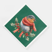 Schöner Festlicher Vogel Serviette (Ecke)