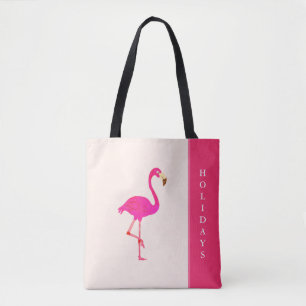 Schöner Flamingo auf Elfenbein Tasche