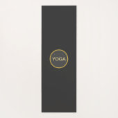 Schöner Flamingo auf schwarz personalisiert Yogamatte (Rückseite)