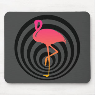 Schöner Flamingo in den Kreisen Mousepad