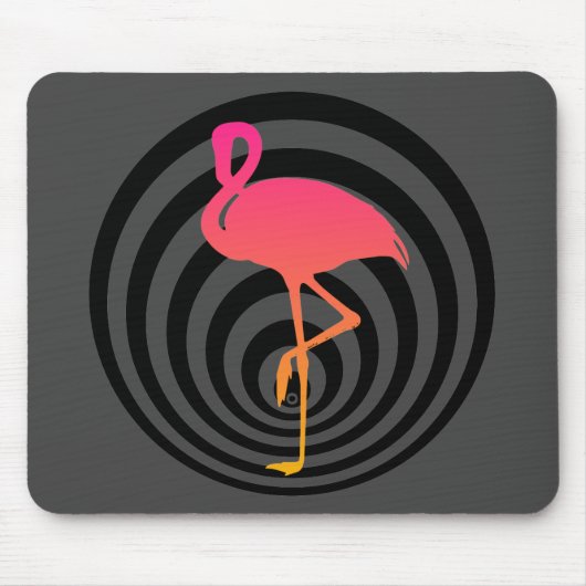 Schöner Flamingo in den Kreisen Mousepad (Vorne)