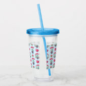 Schöner floral Mason Jar Hearts Muster Acryltrinkbecher (Links)