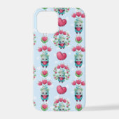 Schöner floral Mason Jar Hearts Muster iPhone Hülle (Rückseite)