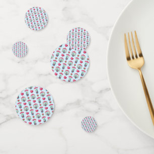 Schöner floral Mason Jar Hearts Muster Konfetti
