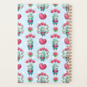 Schöner floral Mason Jar Hearts Muster Planer (Rückseite)