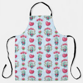Schöner floral Mason Jar Hearts Muster Schürze (Vorderseite)