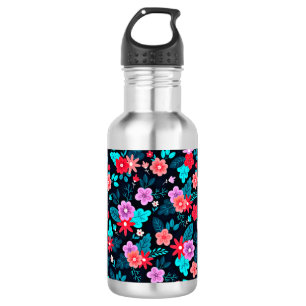 Schöner floraler Ditsy-Hintergrund-56676 Edelstahlflasche