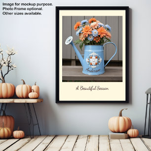 Schöner Floraler Herbst-Erntedank individuell gest Poster