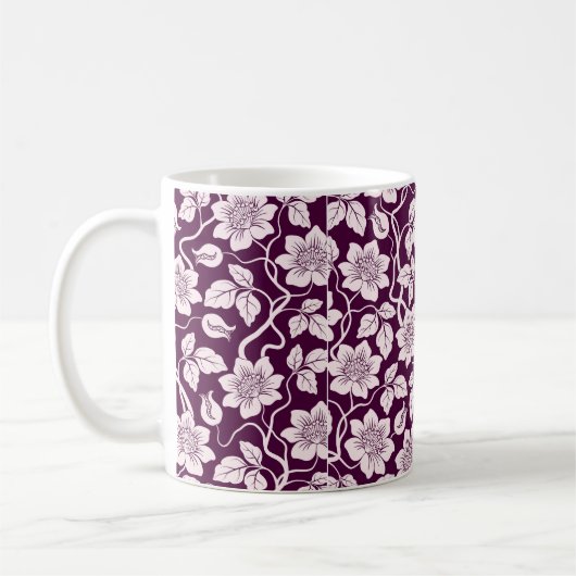 Schöner floraler Hintergrund Kaffeetasse (Links)
