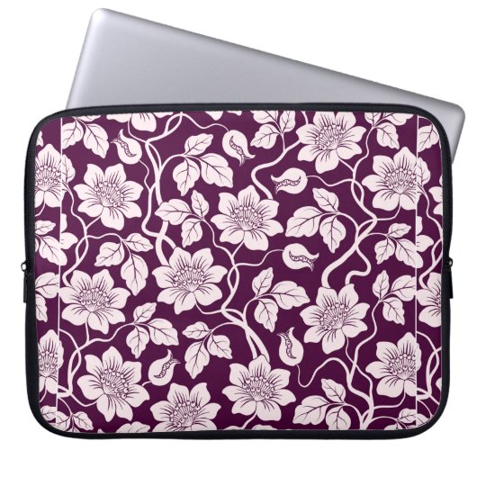 Schöner floraler Hintergrund Laptopschutzhülle (Vorderseite)