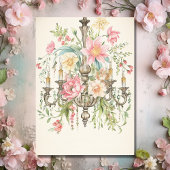 Schöner, floraler Kronleuchter Einladung