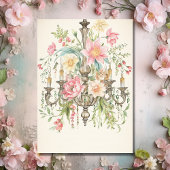 Schöner, floraler Kronleuchter Save The Date