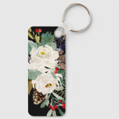 Schöner Florals Aluminium Rectangle Schlüsselanhän Schlüsselanhänger (Rückseite)