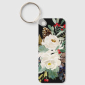 Schöner Florals Aluminium Rectangle Schlüsselanhän Schlüsselanhänger (Vorderseite)