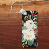 Schöner Florals Aluminium Rectangle Schlüsselanhän Schlüsselanhänger (Vorderseite)