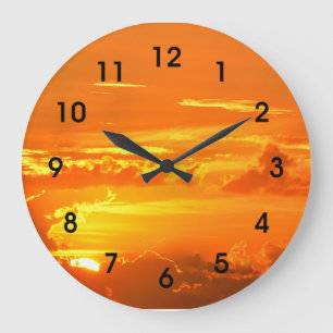 Schöner Florida-Sonnenaufgang Große Wanduhr