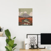 Schöner Fluss bei Dämmerung Poster (Heimbüro)