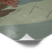 Schöner Fluss bei Dämmerung Poster (Ecke)