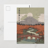 Schöner Fluss bei Dämmerung Postkarte (Vorne/Hinten)