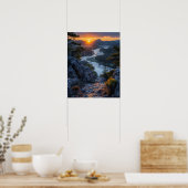 Schöner Fluss bei Sunset Poster (Küche)