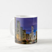 Schöner Fluss Chicago bei Sunset, Illinois Kaffeetasse (Vorderseite Links)