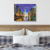 Schöner Fluss Chicago bei Sunset, Illinois Leinwanddruck (Insitu (Schlafzimmer))