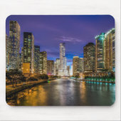 Schöner Fluss Chicago bei Sunset, Illinois Mousepad (Vorne)