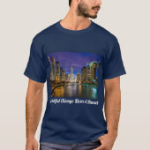 Schöner Fluss Chicago bei Sunset, Illinois T-Shirt (Vorderseite)