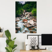 Schöner Fluss im Frühjahr Poster (Heimbüro)