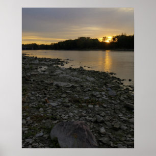 Schöner Fluss Sunrise Poster