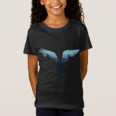 Schöner Flying Eagle Night Sky Forest Bird Silho T-Shirt (Vorderseite)