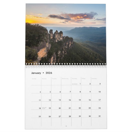 Schöner Foto-Kalender Sydney und blaue Berge Kalender (Jan 2026)