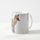 Schöner Fox im Schnee Kaffeetasse (VorderseiteRechts)