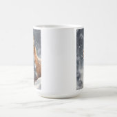 Schöner Fox im Schnee Kaffeetasse (Mittel)