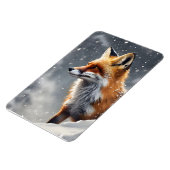 Schöner Fox im Schnee Magnet (Linke Seite)