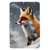 Schöner Fox im Schnee Magnet (Vertikal)