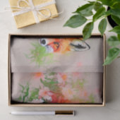 Schöner Fox in Blume Wasserfarben-Dekoupage Seidenpapier (Geschenk)