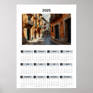 Schöner französischer Kalender Poster