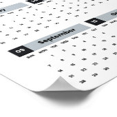 Schöner französischer Kalender Poster (Ecke)