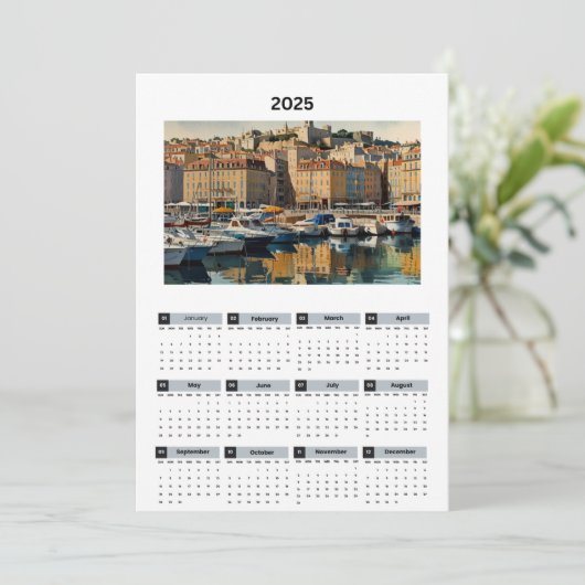 Schöner französischer Kalender Programm (Stehend Vorderseite)