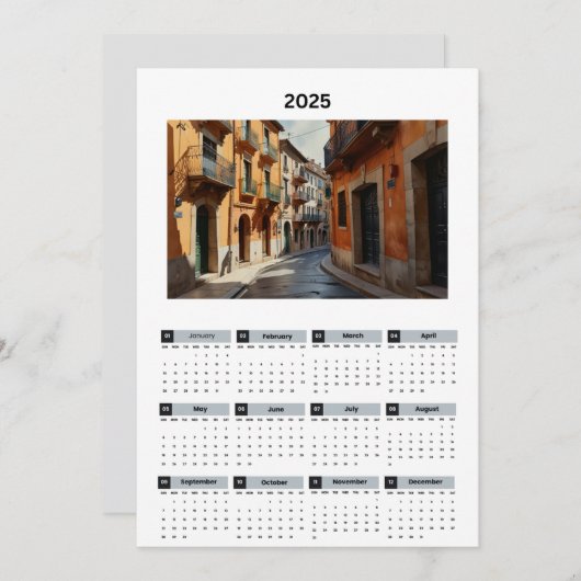 Schöner französischer Kalender Programm (Vorne/Hinten)