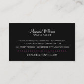 Schöner Frauen-Maskenbildner Visitenkarte (Rückseite)