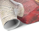 Schöner Frauen-Tiger-Rosen-Garten Geschenkpapier (Rolleneckpunkt)