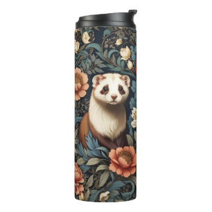 Schöner Frettchen William Morris Inspiriert  Thermosbecher