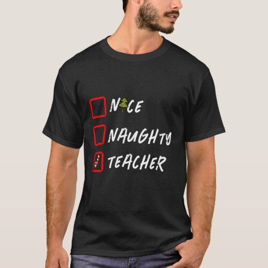 Schöner freudlicher Lehrer Weihnachtsmann, Weihnac T-Shirt (Vorderseite)