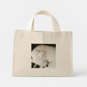 Schöner Friedlicher Polar White Labrador Mix Mini Stoffbeutel (Rückseite)